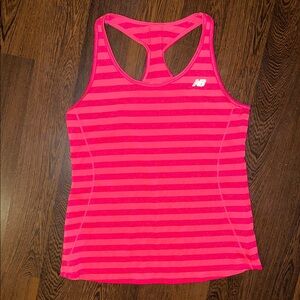 New Balance Women's Vibrant Pink Striped Tank Top